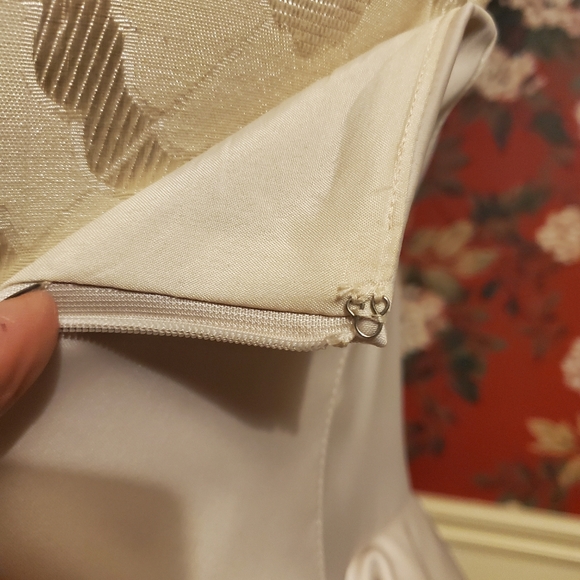 Champagne Peplum Cocktail Dress - Picture 5 of 7